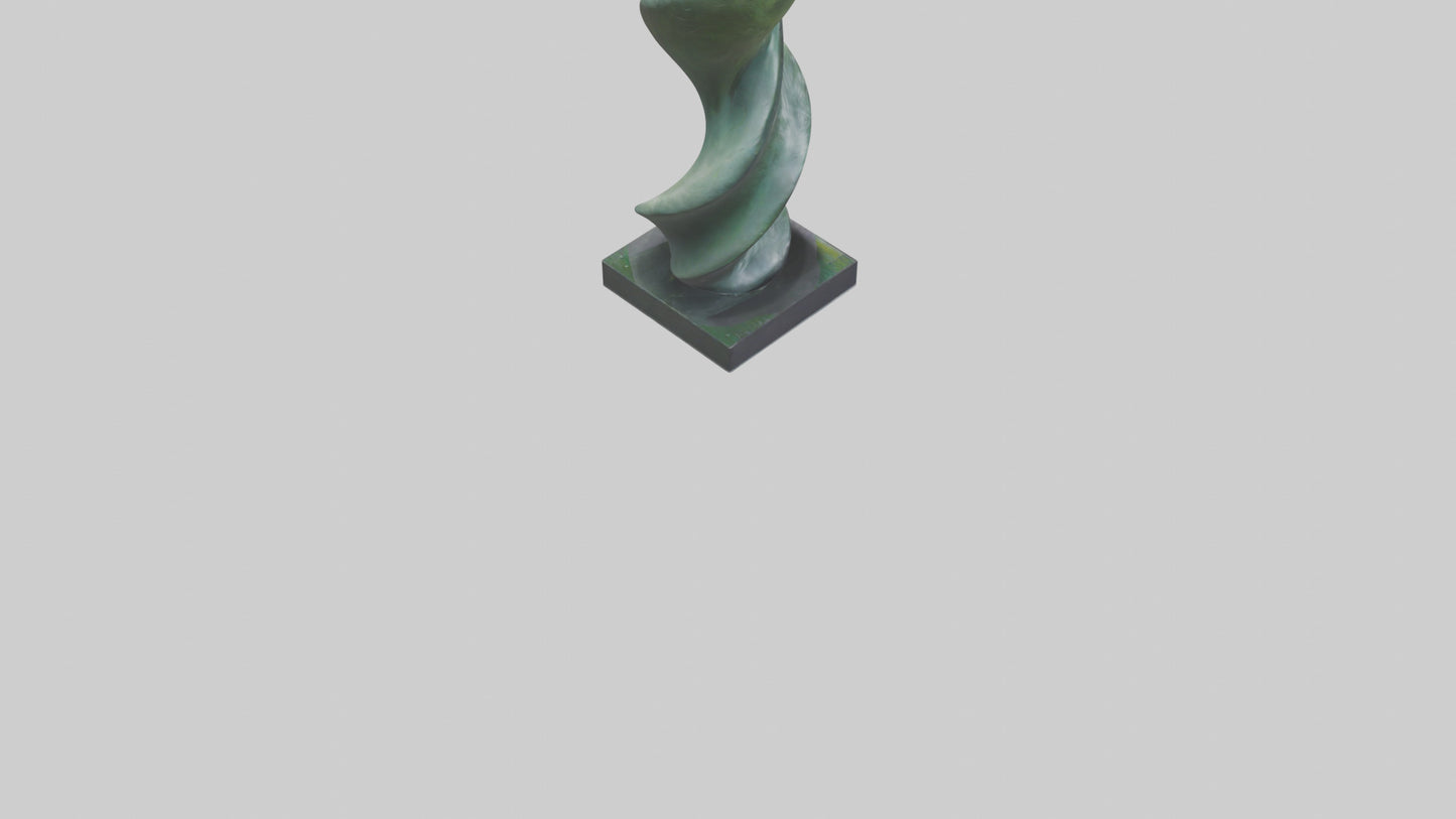 3D model Fluid Foliage Abstract statue model VR / AR / low-poly