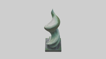 3D model Fluid Foliage Abstract statue model VR / AR / low-poly