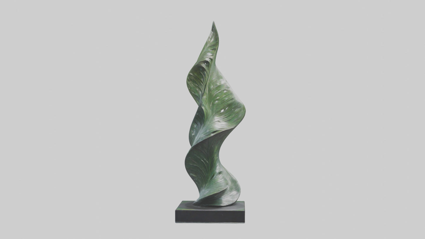 3D model Fluid Foliage Abstract statue model VR / AR / low-poly