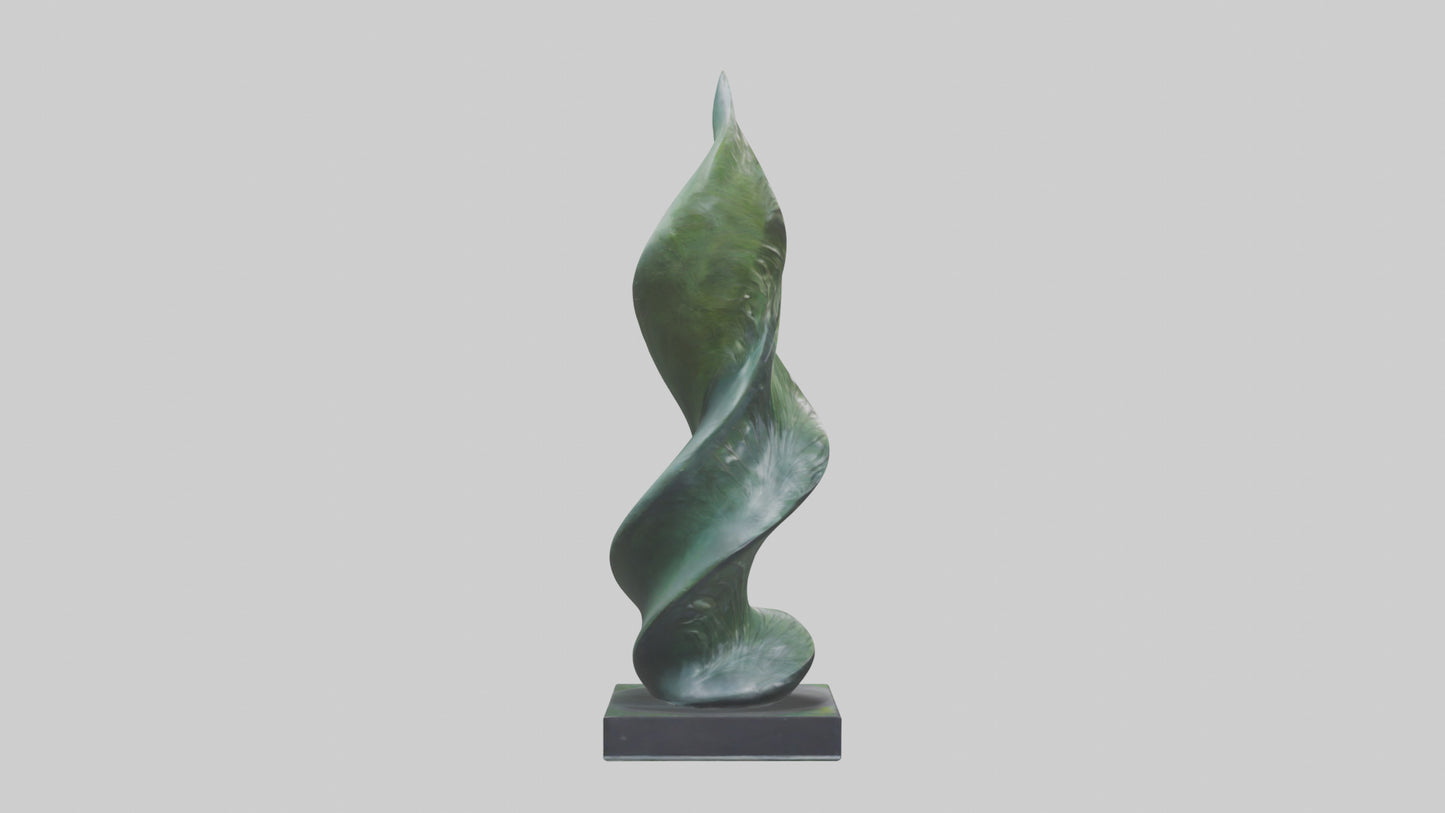 3D model Fluid Foliage Abstract statue model VR / AR / low-poly