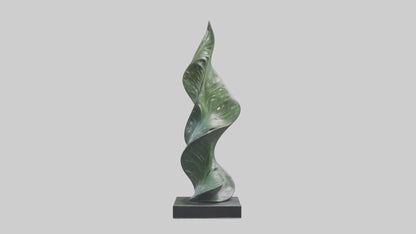 3D model Fluid Foliage Abstract statue model VR / AR / low-poly