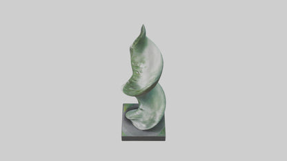 3D model Fluid Foliage Abstract statue model VR / AR / low-poly