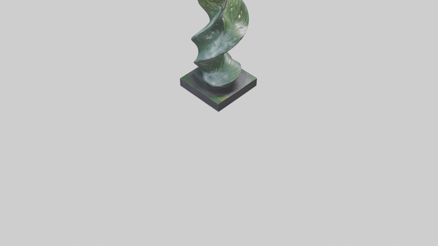 3D model Fluid Foliage Abstract statue model VR / AR / low-poly