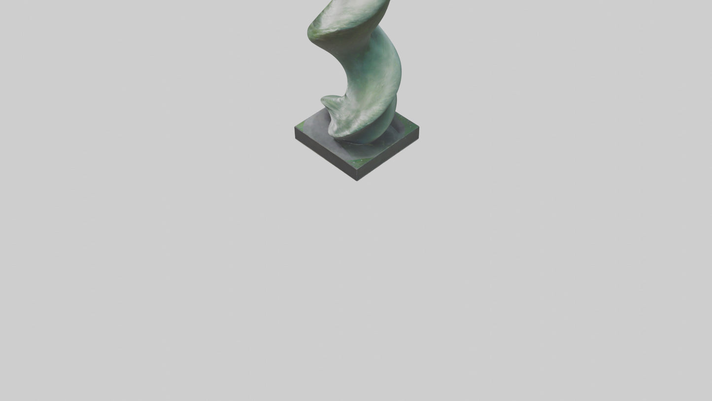 3D model Fluid Foliage Abstract statue model VR / AR / low-poly