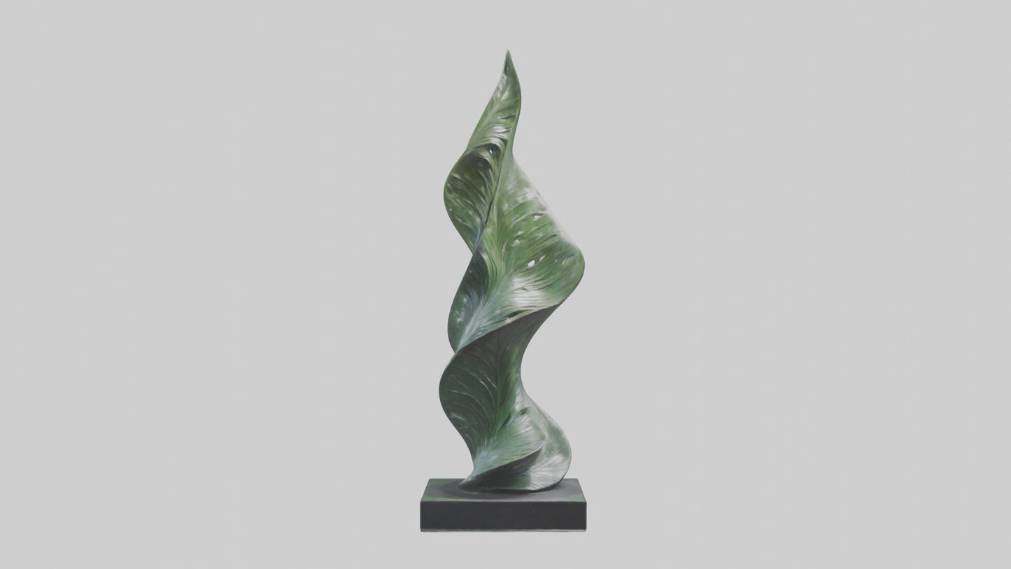 3D model Fluid Foliage Abstract statue model VR / AR / low-poly