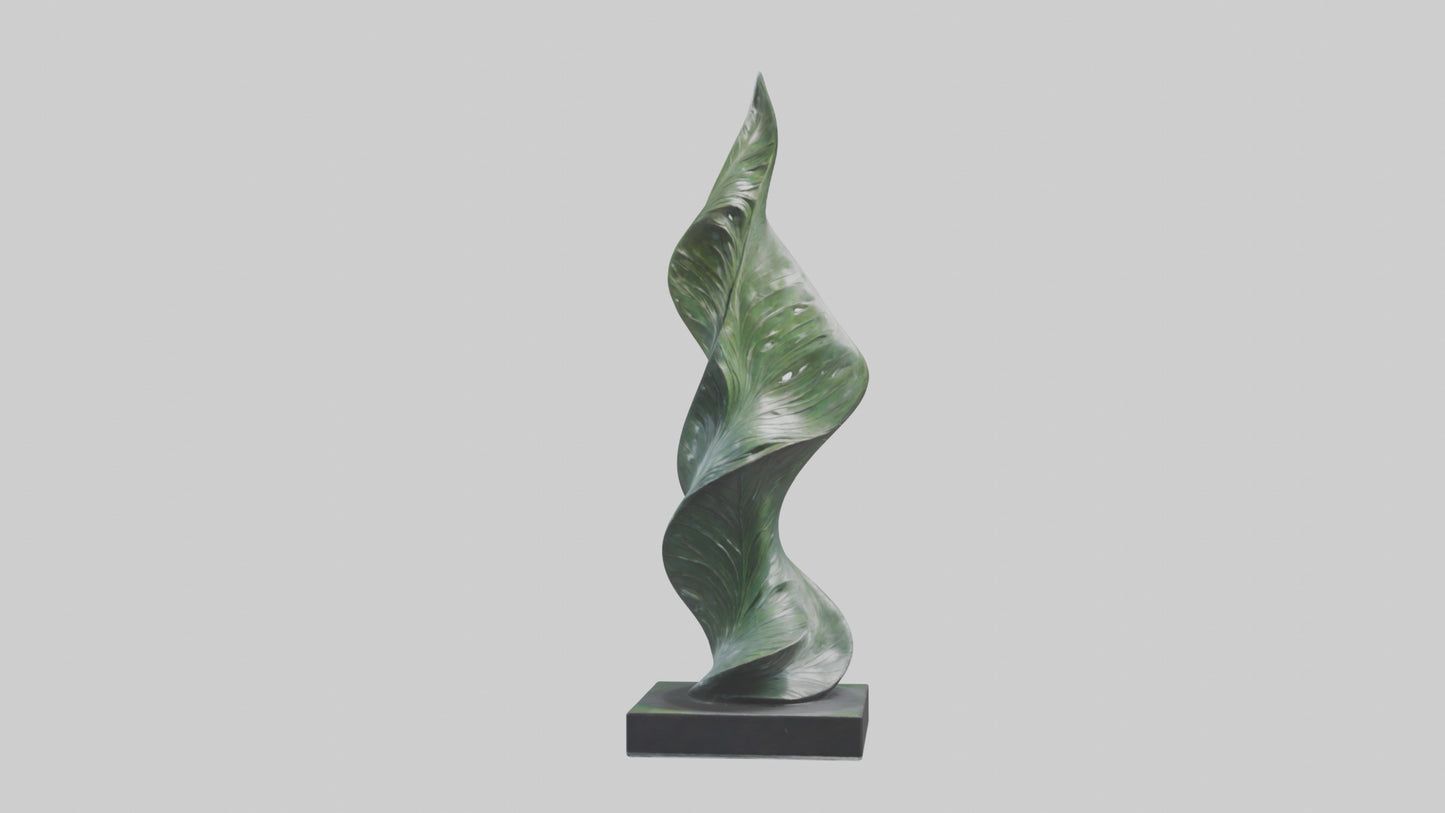 3D model Fluid Foliage Abstract statue model VR / AR / low-poly