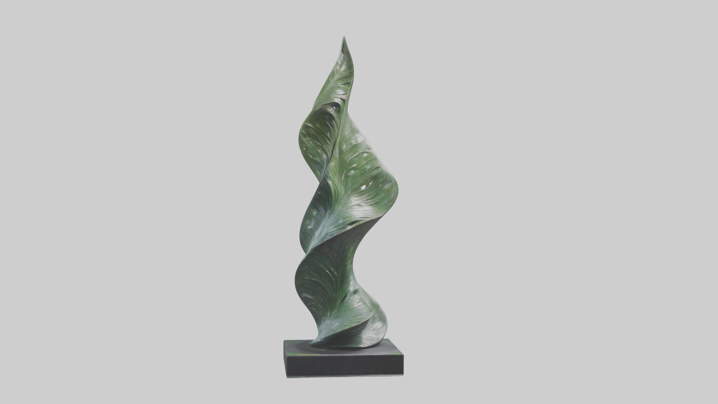 3D model Fluid Foliage Abstract statue model VR / AR / low-poly