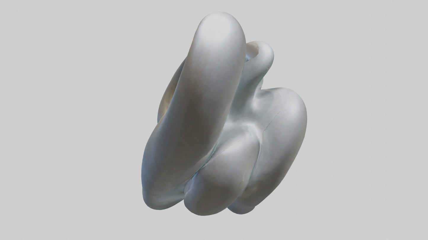 Fluid Organic Shape statue model 3D model