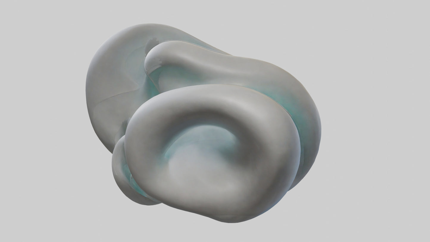 Fluid Organic Shape statue model 3D model