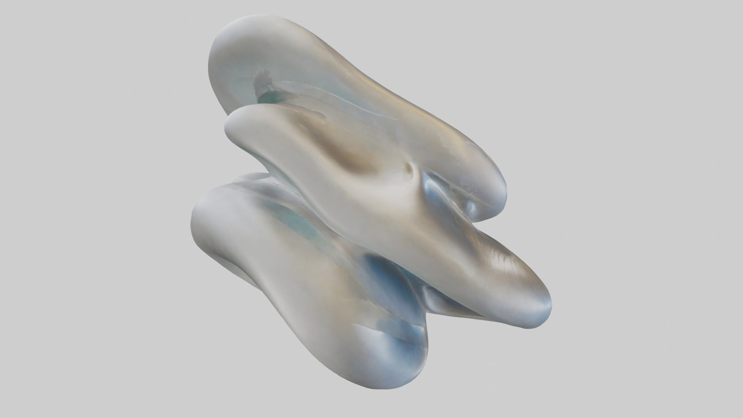 Fluid Organic Shape statue model 3D model