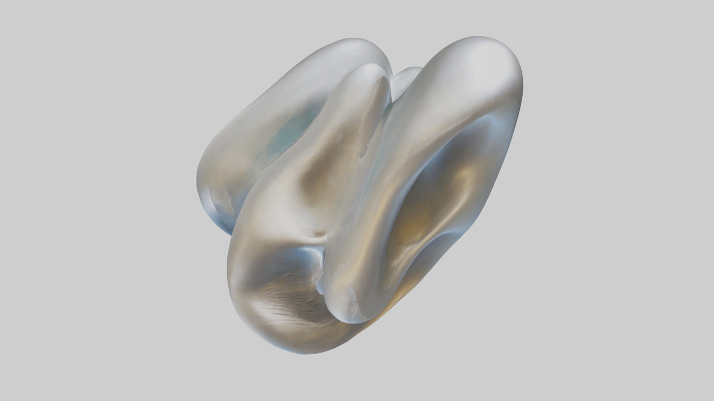Fluid Organic Shape statue model 3D model