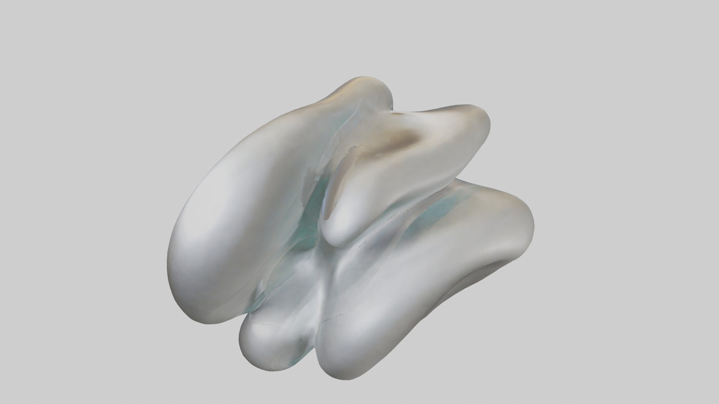 Fluid Organic Shape statue model 3D model