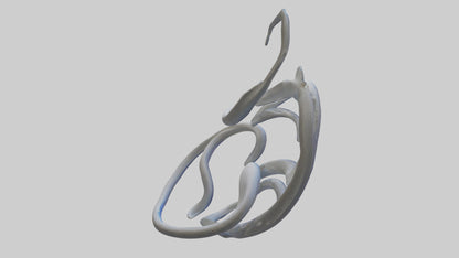 Fluid Stem Sculpture model 3D model