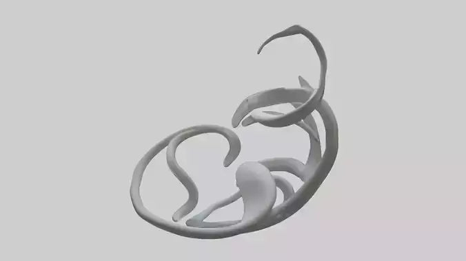 Fluid Stem Sculpture model 3D model