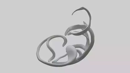Fluid Stem Sculpture model 3D model