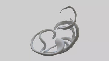 Fluid Stem Sculpture model 3D model