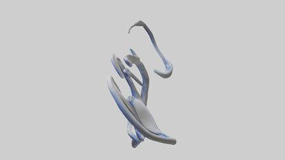 Fluid Stem Sculpture model 3D model