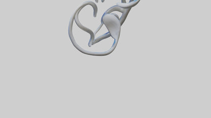 Fluid Stem Sculpture model 3D model