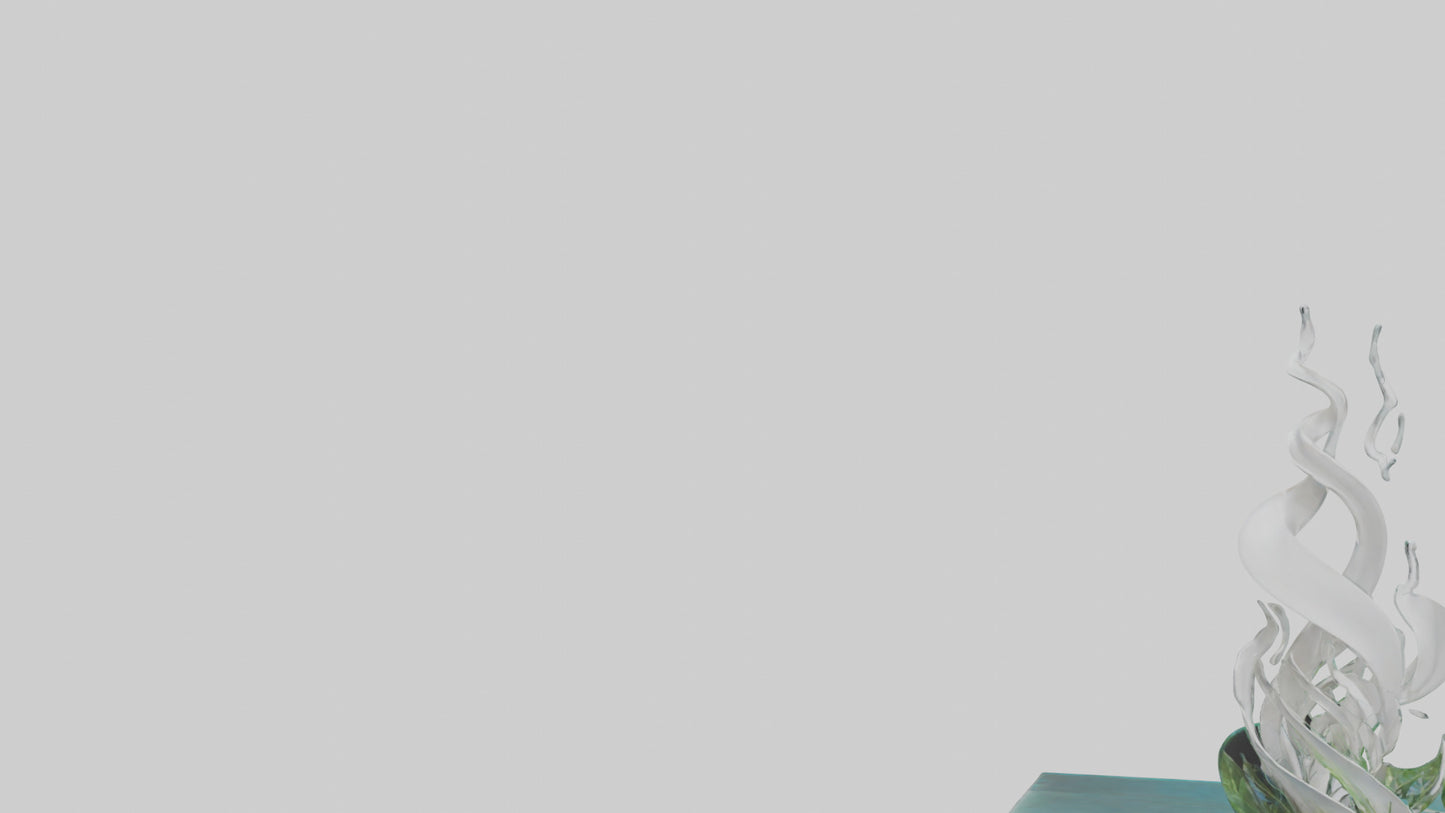 Fluid Water Plant Sculpture model VR / AR / low-poly