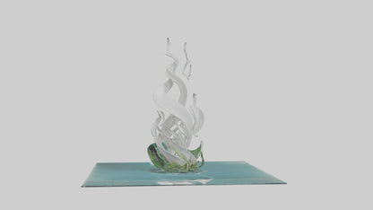 Fluid Water Plant Sculpture model VR / AR / low-poly