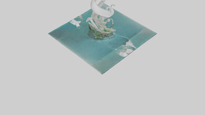 Fluid Water Plant Sculpture model VR / AR / low-poly