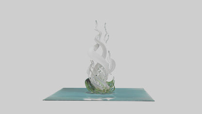 Fluid Water Plant Sculpture model VR / AR / low-poly