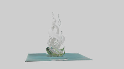 Fluid Water Plant Sculpture model VR / AR / low-poly