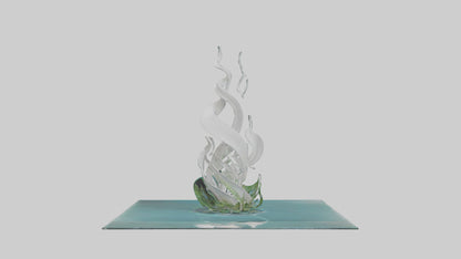 Fluid Water Plant Sculpture model VR / AR / low-poly