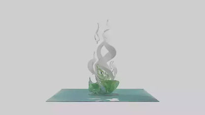 Fluid Water Plant Sculpture model VR / AR / low-poly
