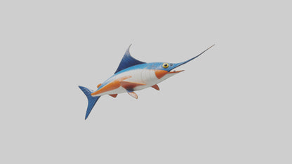 Flying Fish leaping model 3D model