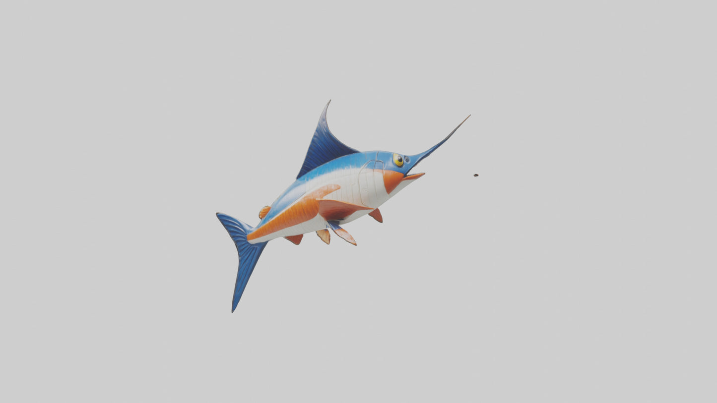 Flying Fish leaping model 3D model