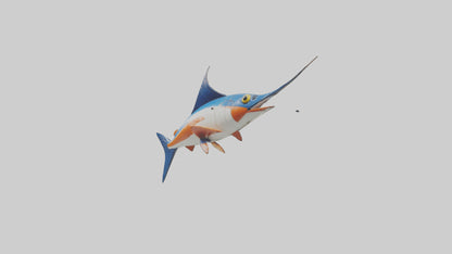 Flying Fish leaping model 3D model