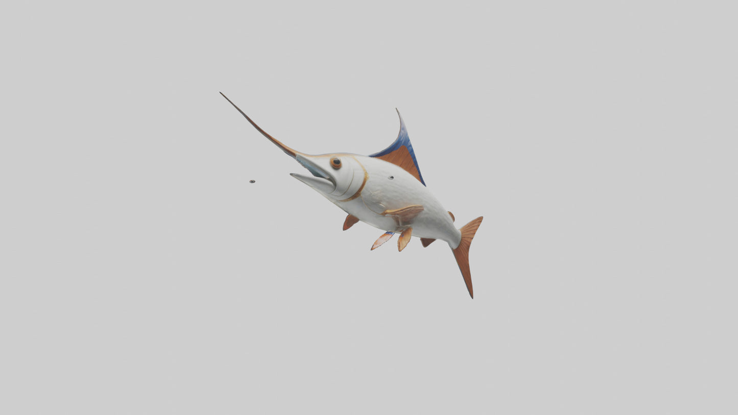 Flying Fish leaping model 3D model