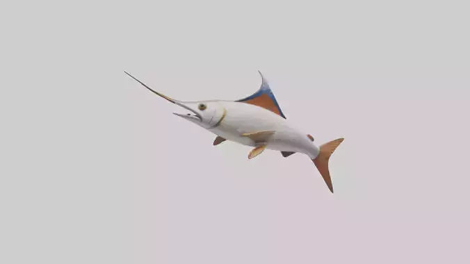 Flying Fish leaping model 3D model
