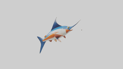 Flying Fish leaping model 3D model