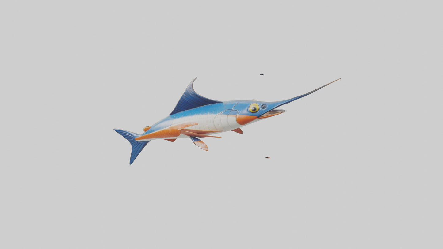 Flying Fish leaping model 3D model