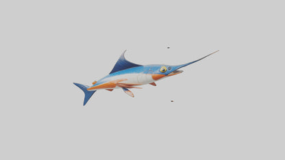 Flying Fish leaping model 3D model