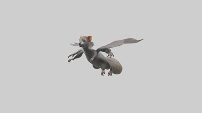 Flying Lemur gliding model VR / AR / low-poly