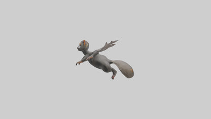 Flying Lemur gliding model VR / AR / low-poly