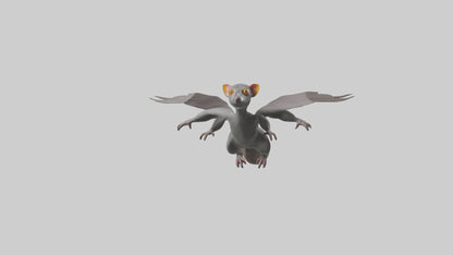 Flying Lemur gliding model VR / AR / low-poly