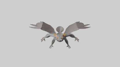 Flying Lemur gliding model VR / AR / low-poly