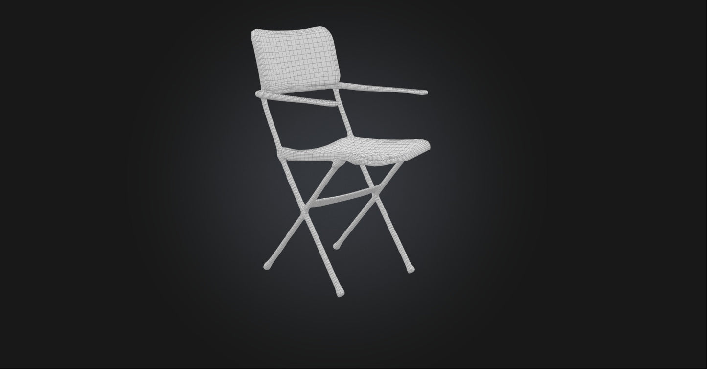 3D model Folding chair VR / AR / low-poly