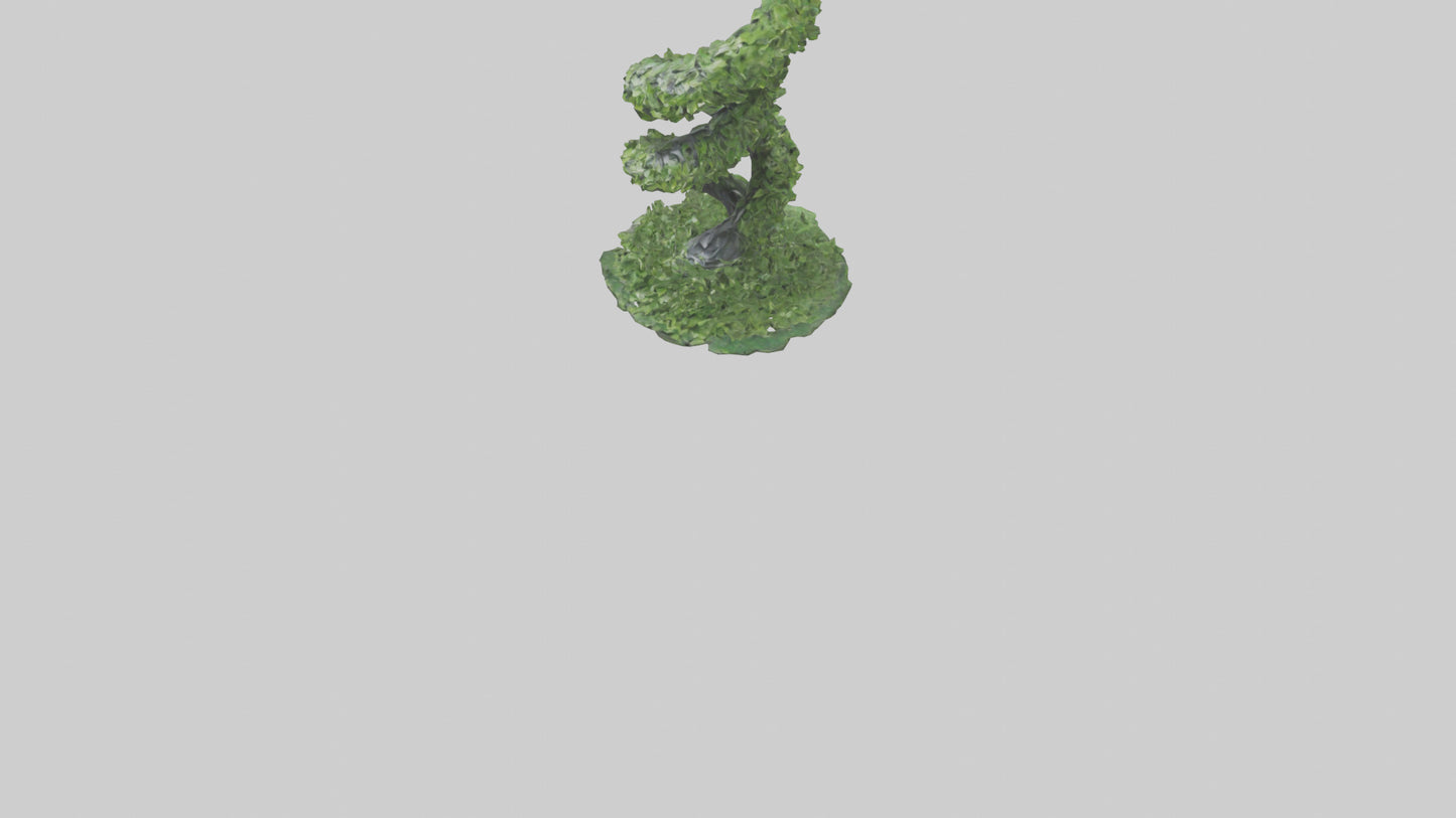 3D model Foliage Spiral Statue model VR / AR / low-poly