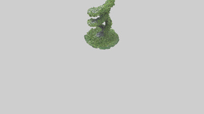 3D model Foliage Spiral Statue model VR / AR / low-poly