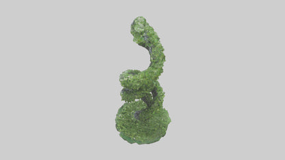 3D model Foliage Spiral Statue model VR / AR / low-poly