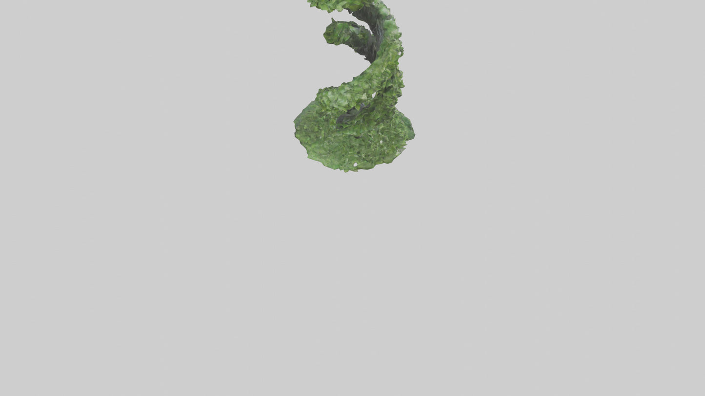 3D model Foliage Spiral Statue model VR / AR / low-poly