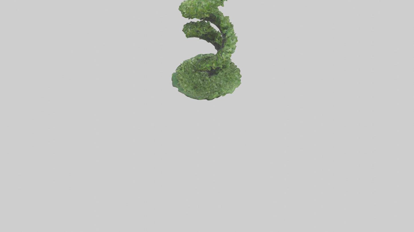 3D model Foliage Spiral Statue model VR / AR / low-poly