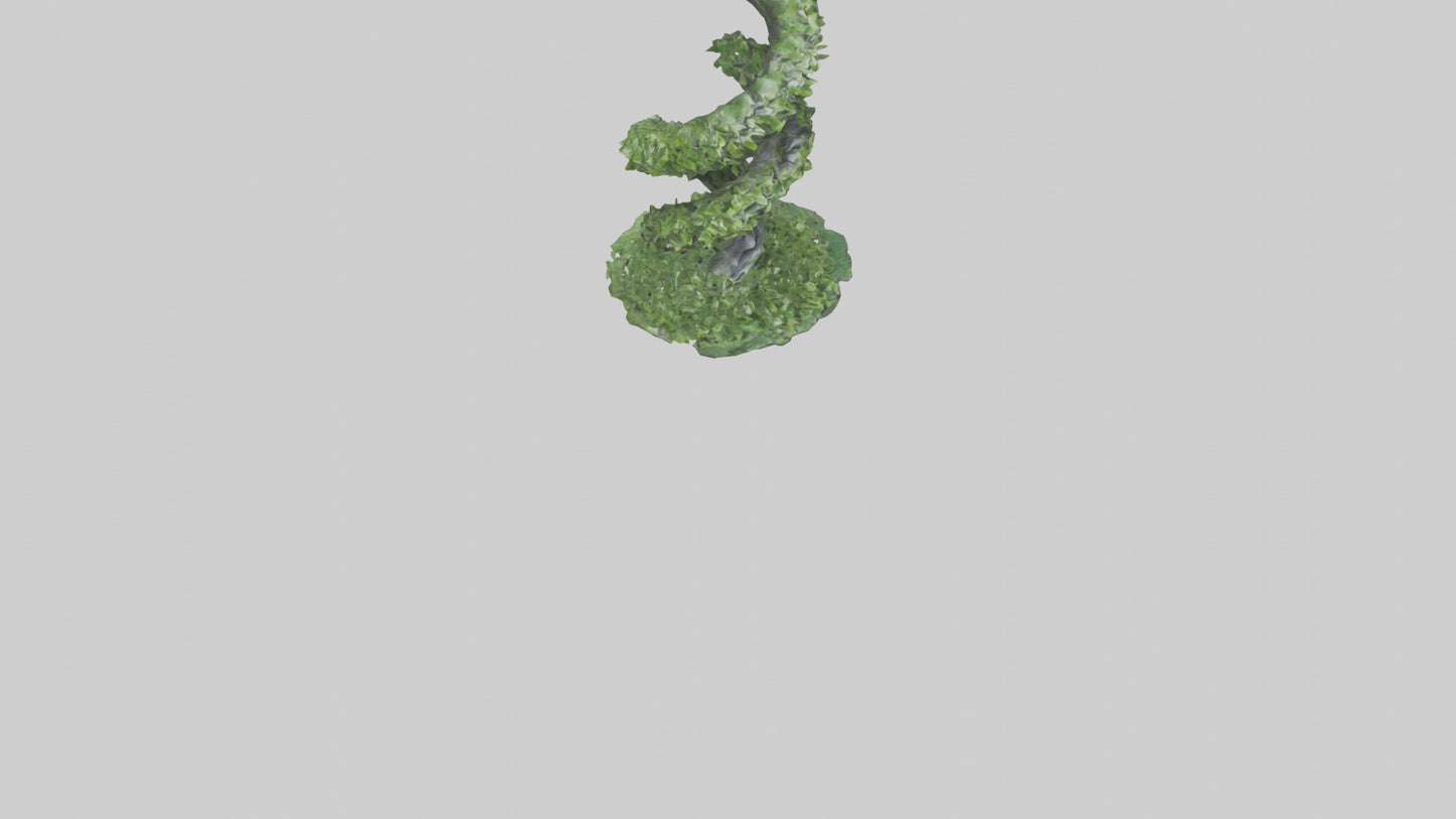 3D model Foliage Spiral Statue model VR / AR / low-poly
