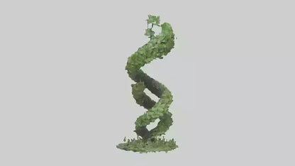 3D model Foliage Spiral Statue model VR / AR / low-poly