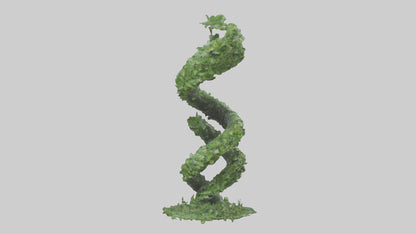3D model Foliage Spiral Statue model VR / AR / low-poly